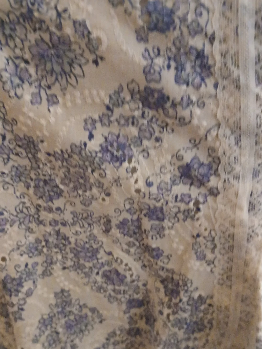 Wild Fable Eyelet Ruffle Mini Skirt Blue White Floral Toile Cottagecore 2X NWT